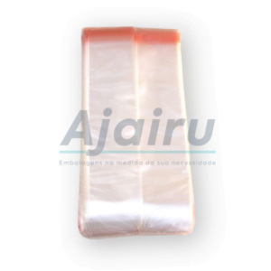Saco PP Transparente com Fita Adesiva 25x6x0,11 cm