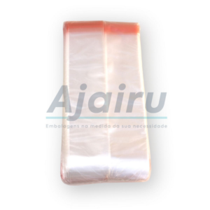 Saco PP Transparente com Fita Adesiva 29x6,5x0,07 cm