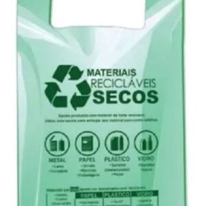 Sacola Impressa Reciclável 38x50 Verde 400 Unid